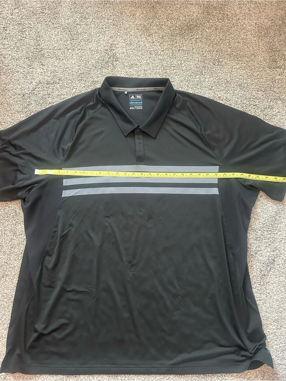 Adidas NHL Minnesota Wild Polo Shirt Mens 4XL Black Climacool Hockey 3-Stripes